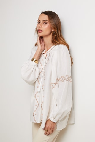 Camisa de lino - Beige