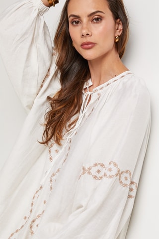 Camisa de lino - Beige