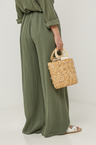 Pantalón de lino - Caqui