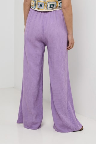 Pantalón de lino - Violeta