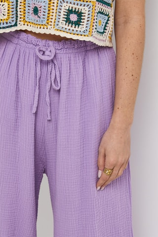 Pantalón de lino - Violeta