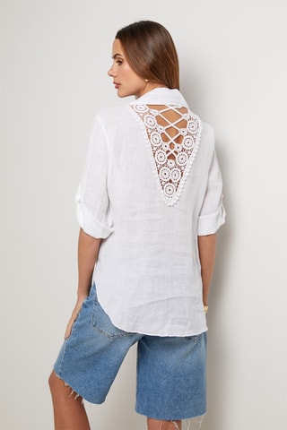 Camisa de lino - Blanco