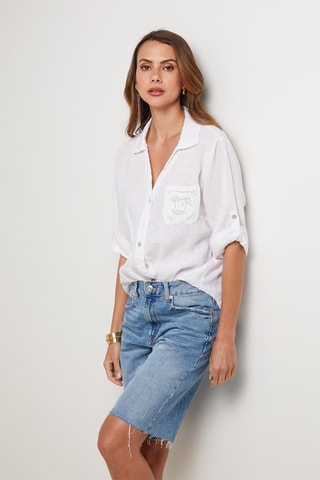 Camisa de lino - Blanco