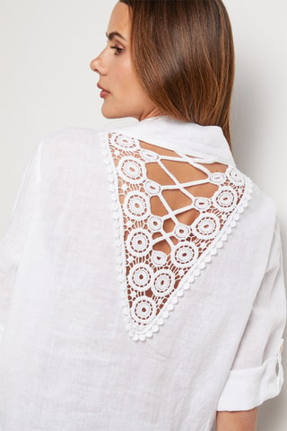 Camisa de lino - Blanco