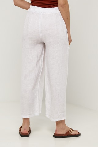 Pantalón de lino - Blanco