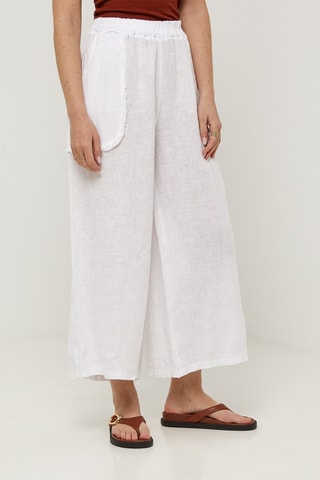 Pantalón de lino - Blanco