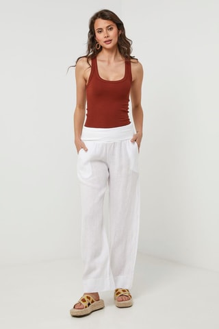 Pantalon en lin - Blanc