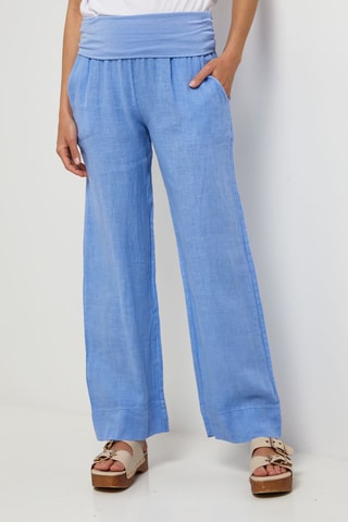 Pantalon en lin - Bleu