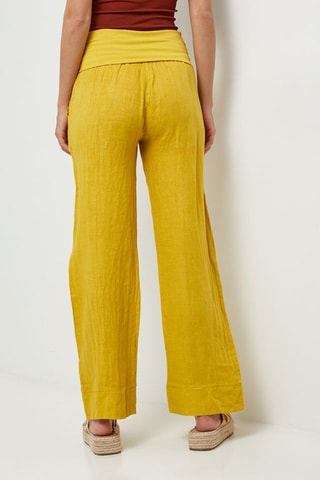 Pantalon en lin - Jaune