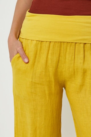 Pantalon en lin - Jaune
