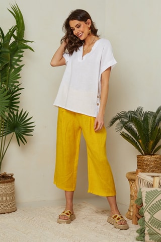 Blusa de lino - Blanco