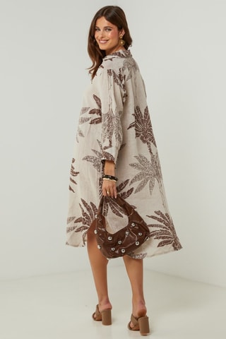 Vestido de lino - Beige
