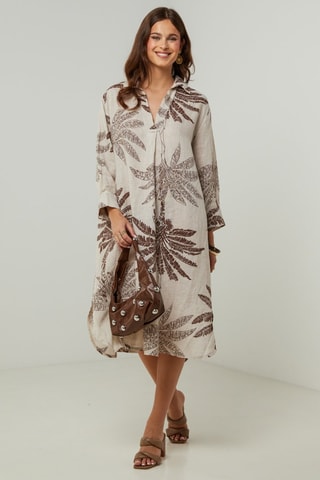 Vestido de lino - Beige