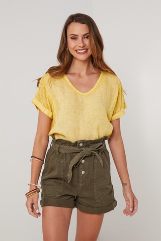 Top de lino - Amarillo