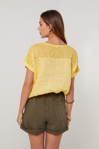 Top de lino - Amarillo