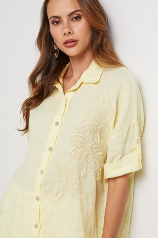 Camisa de lino - Amarillo