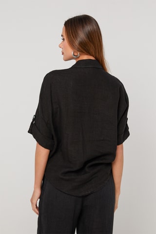 Camisa de lino - Negro