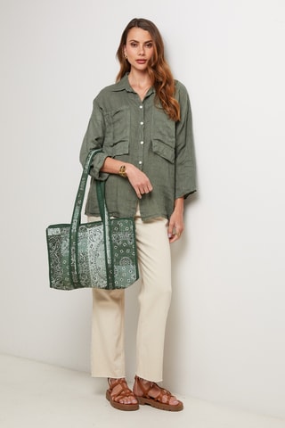 Camisa de lino - Caqui