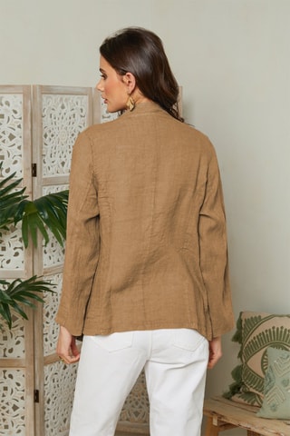 Chaqueta de lino - Camel