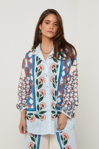 Camisa de lino - Azul