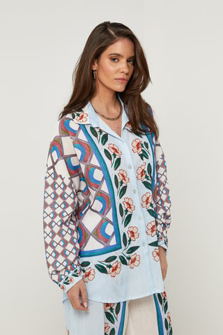 Camisa de lino - Azul