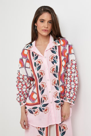 Camisa de lino - Rosa
