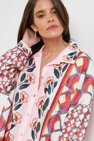 Camisa de lino - Rosa