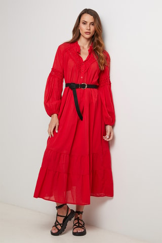 Vestido midi - Rojo