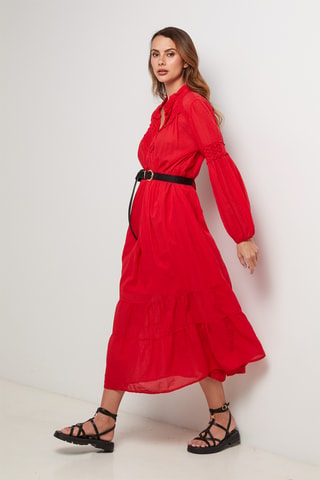 Vestido midi - Rojo