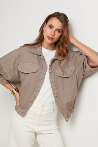 Camisa de lino - Topo
