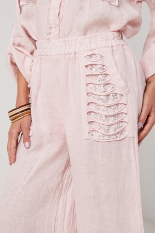 Pantalón de lino - Rosa