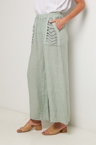 Pantalón de lino - Verde
