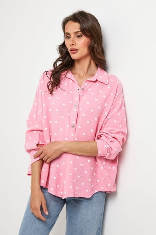 Camisa - Rosa y blanco
