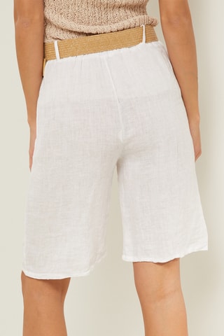 Bermudas de lino - Blanco