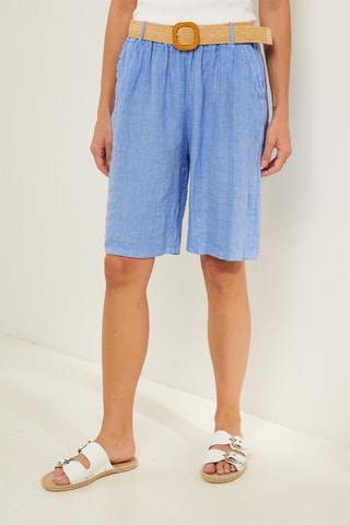 Bermudas de lino - Azul claro