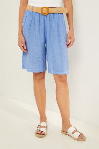 Bermudas de lino - Azul claro