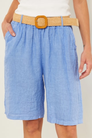 Bermudas de lino - Azul claro