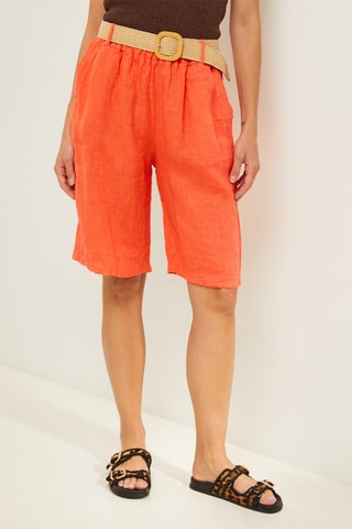 Bermudas de lino - Coral