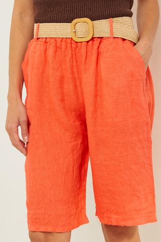 Bermudas de lino - Coral