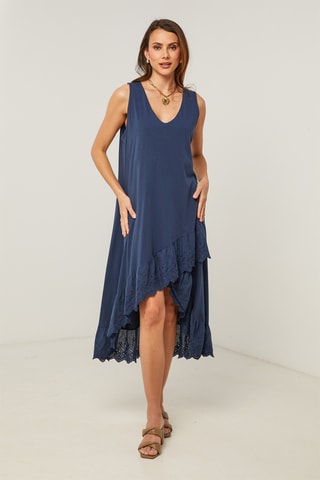 Vestido trapecio - Azul marino