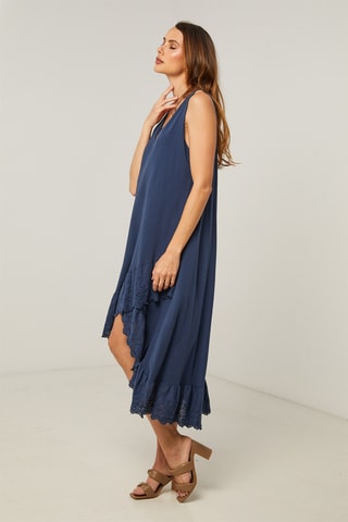 Vestido trapecio - Azul marino