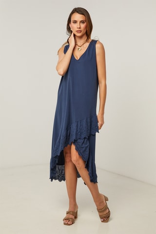 Vestido trapecio - Azul marino