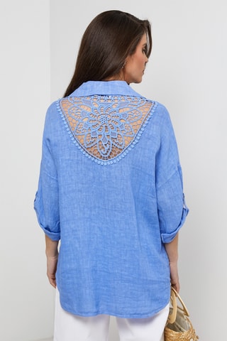 Camisa de lino - Azul