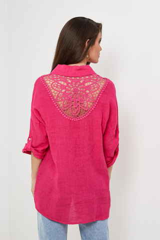 Camisa de lino - Rosa