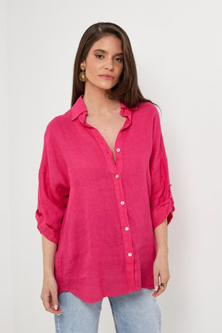 Camisa de lino - Rosa