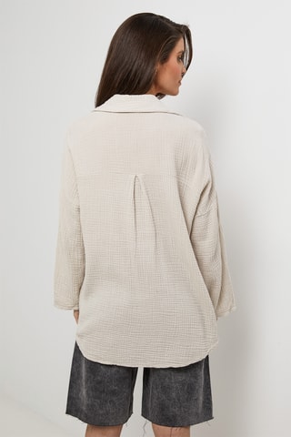 Camisa de lino - Beige