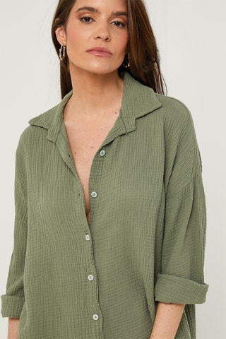 Camisa de lino - Caqui