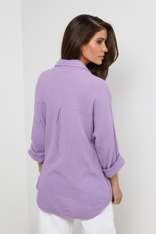 Camisa de lino - Violeta
