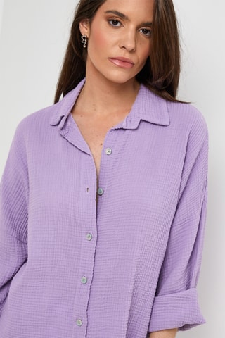 Camisa de lino - Violeta