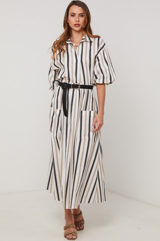 Top de lino - Blanco y negro